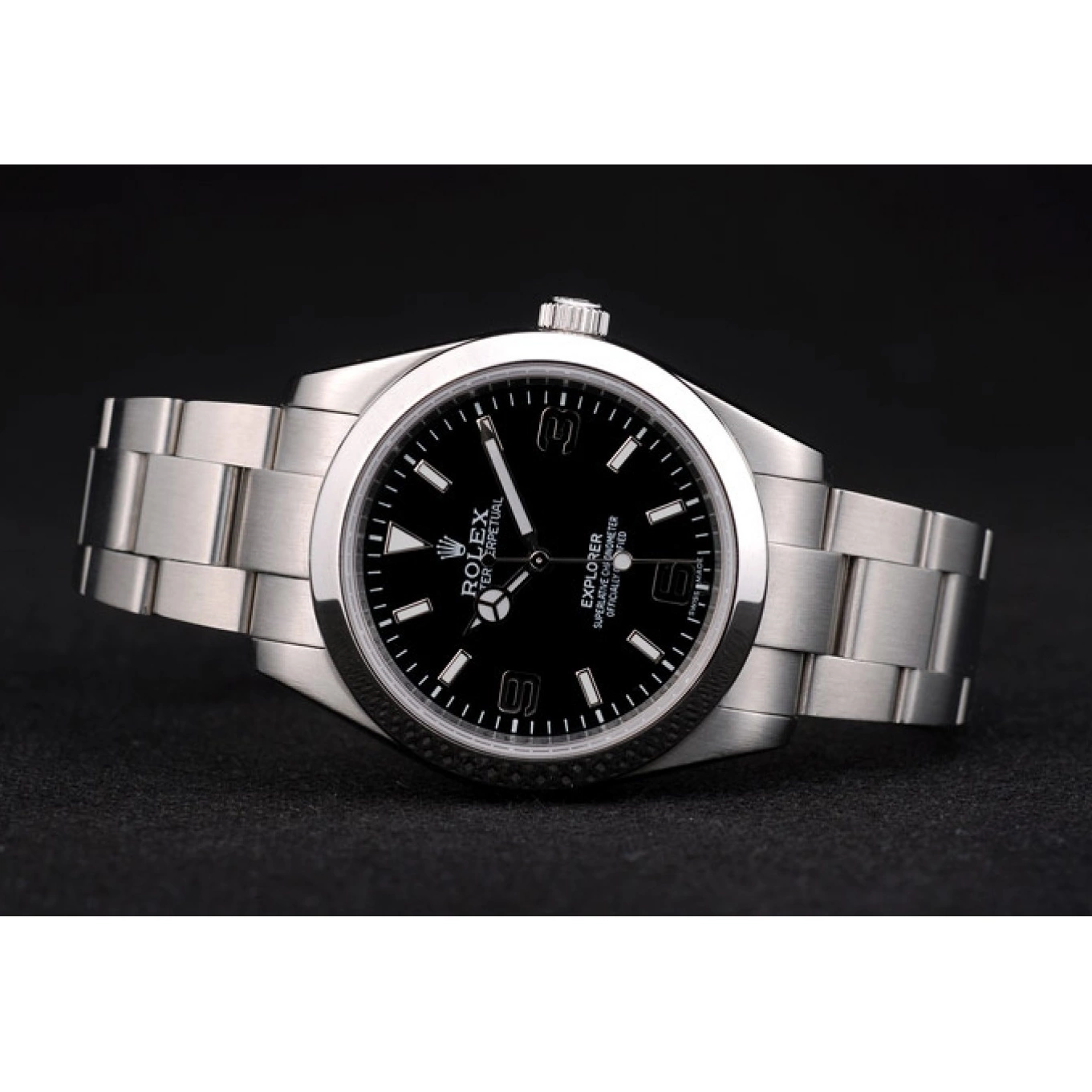 MiroTime 0808 Rolex Explorer Stainless Steel Bezel Black Dial 41984